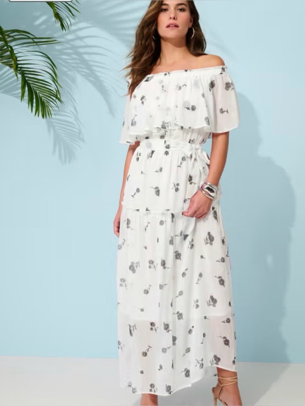 Plus Size Chiffon Off-the-Shoulder  Dress size 18/20 new
